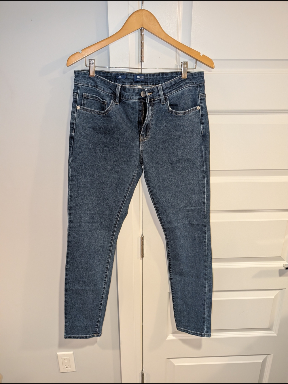 ONLY & SONS Vintage Wash Skinny Jeans - Dark Blue - 34 X 32